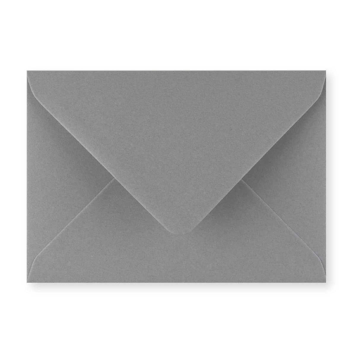 C6 Grey British Made Gummed V-Flap Envelope (114 x 162mm)