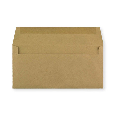 DL Manila Brown Gummed Recycled Envelope (102 x 216mm)