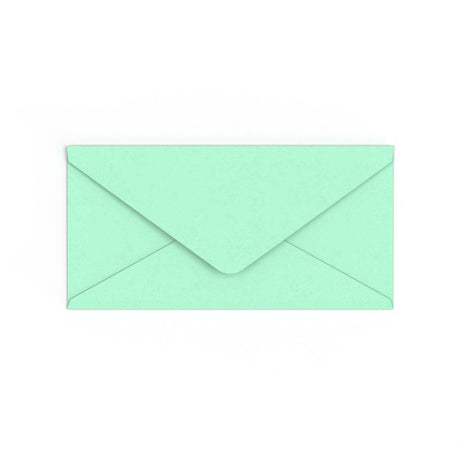 DL Jade Green British Made Gummed V-Flap Envelope (110 x 220mm)