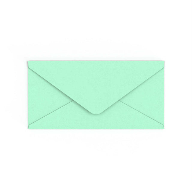DL Jade Green British Made Gummed V-Flap Envelope (110 x 220mm)