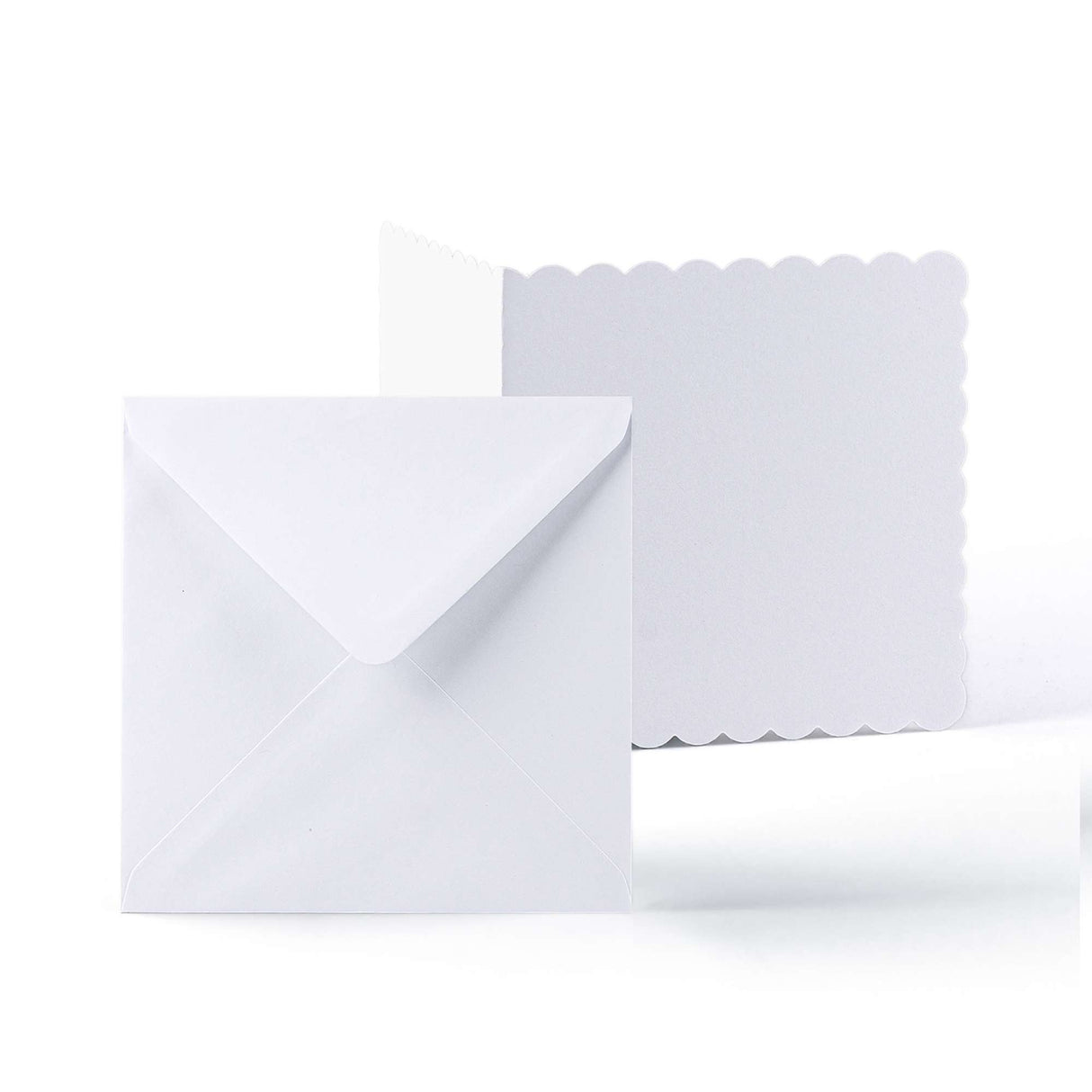 White Scalloped Cards & Envelopes Pack