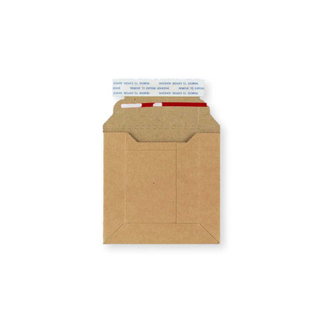 Manila Brown Peel & Seal Rigid Board Mailers Envelope (120 x 120mm)