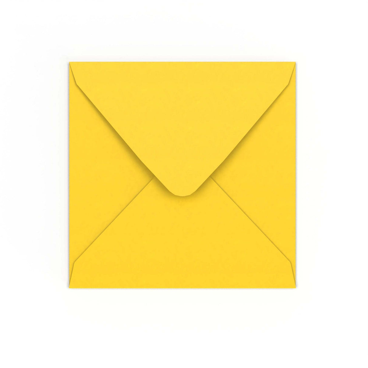 Mid Yellow Gummed V-Flap Envelope (155 x 155mm)