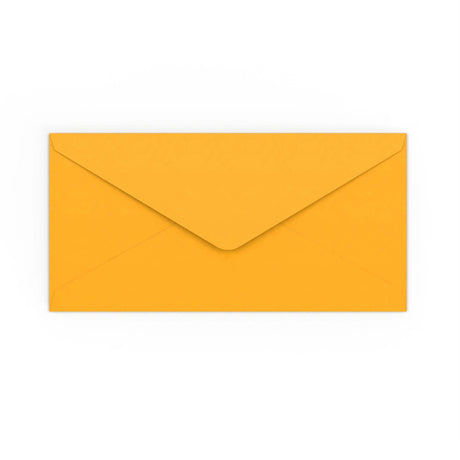 DL Dark Yellow Gummed V-Flap Envelope (110 x 220mm)